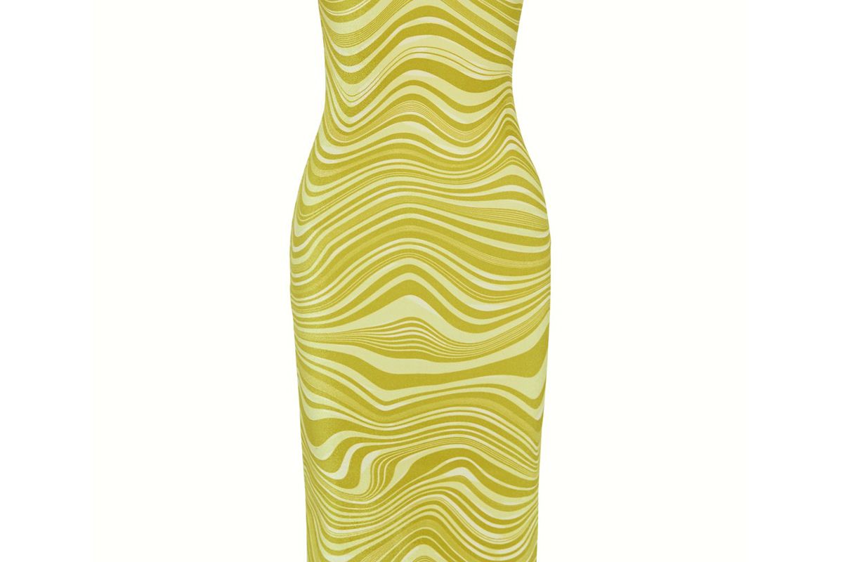 hanne bloch wave velvet tube dress