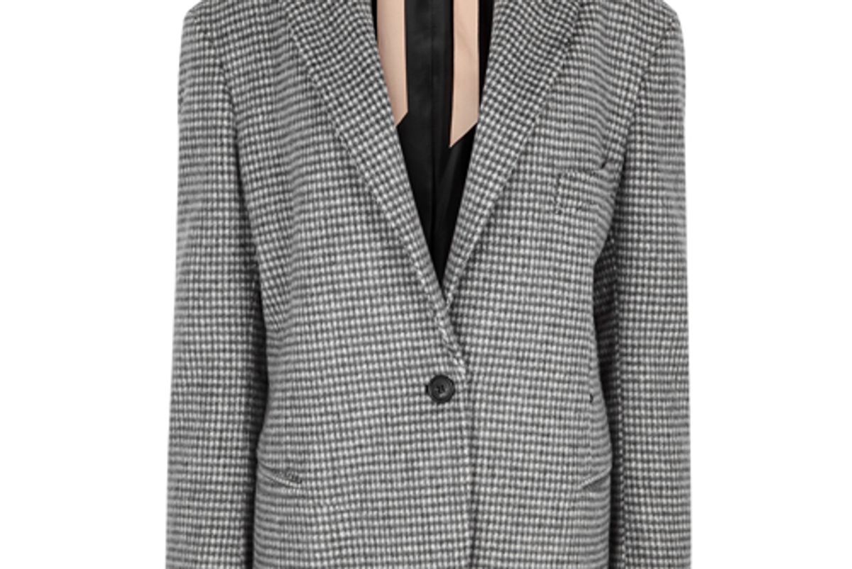 harvey nichols houndstooth wool blend blazer