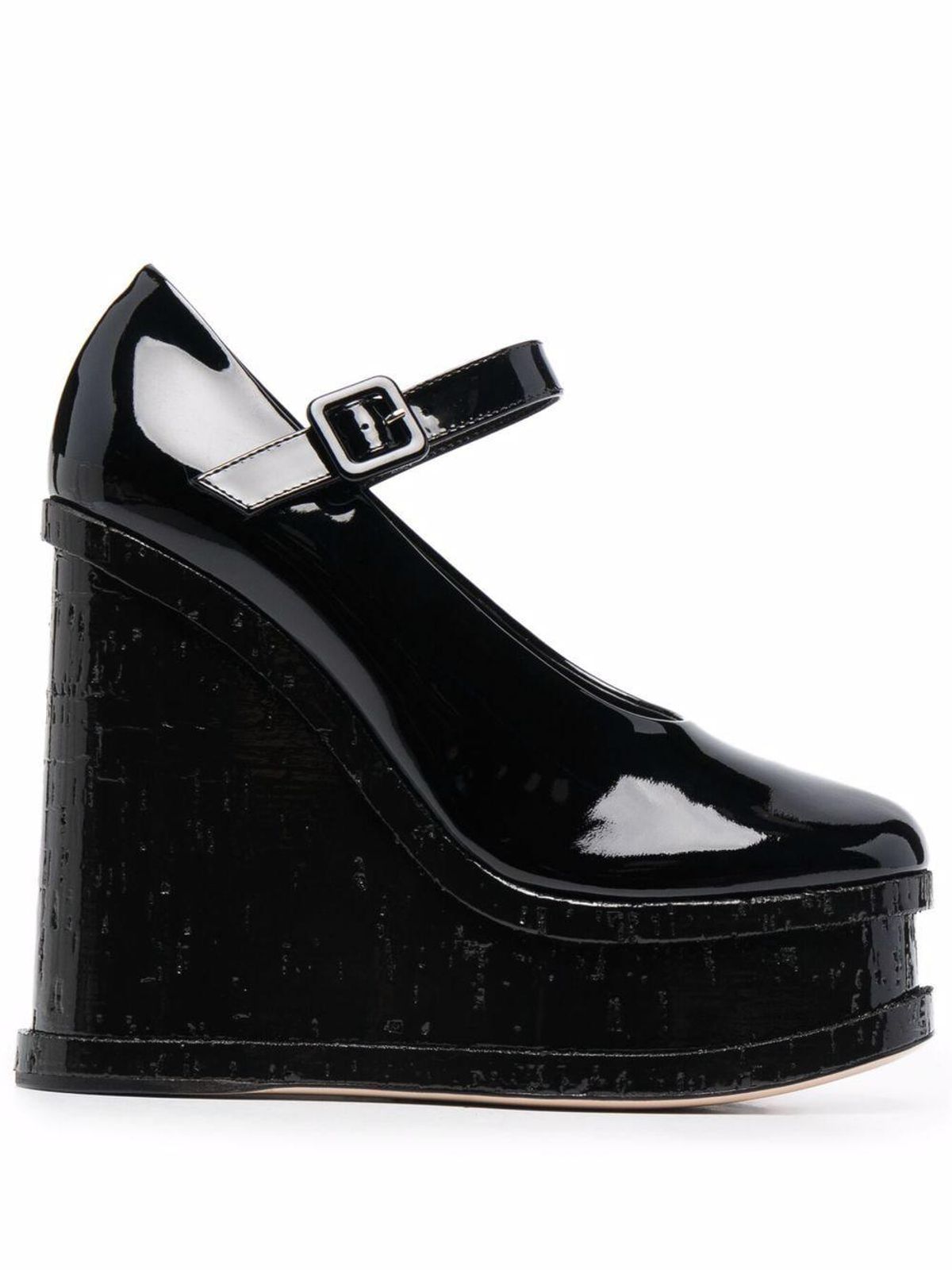 haus of honey 130mm patent leather wedge pumps