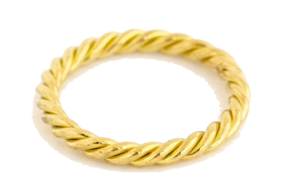 haute victoire hand twisted gold band ring