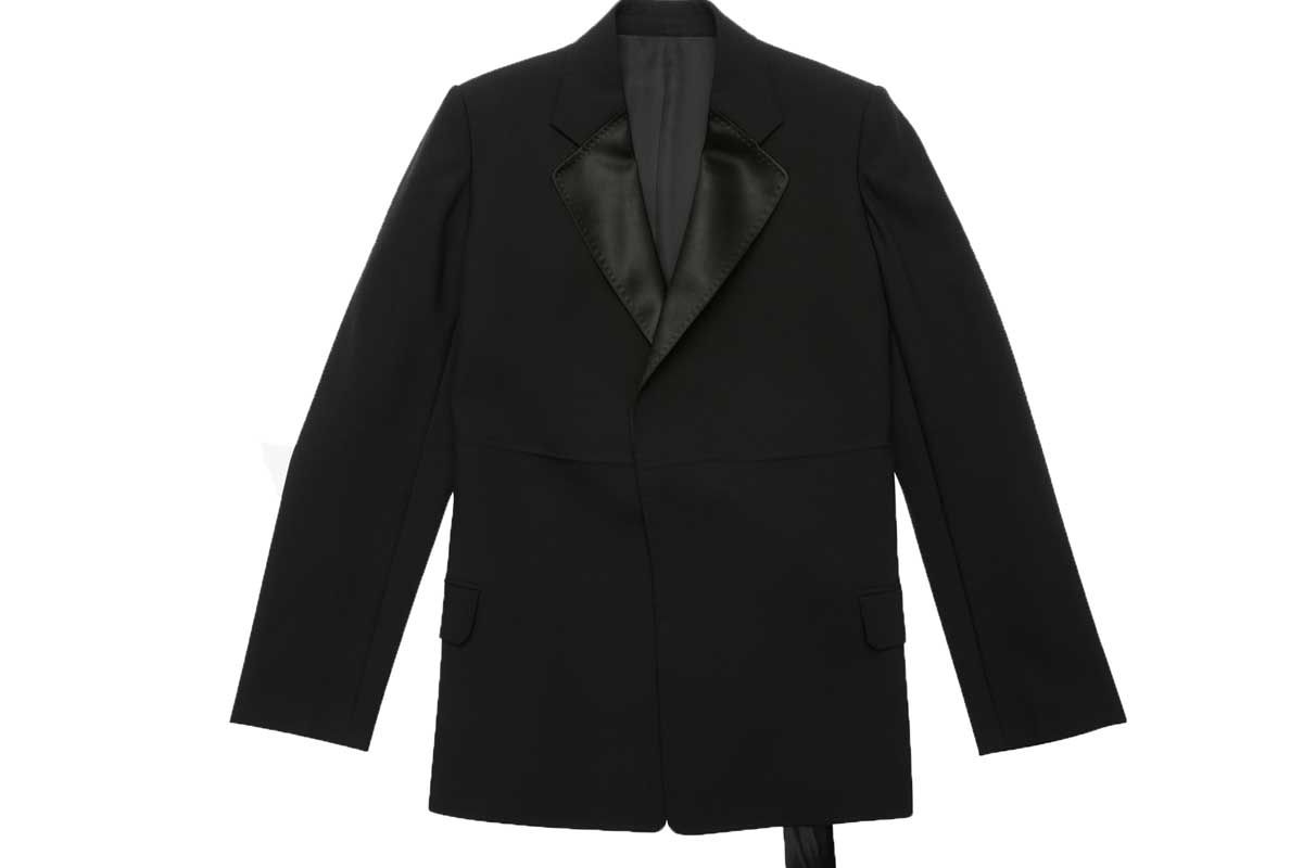 helmut lang black canvas tuxedo blaze