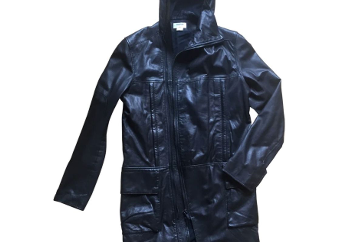 helmut lang leather coat