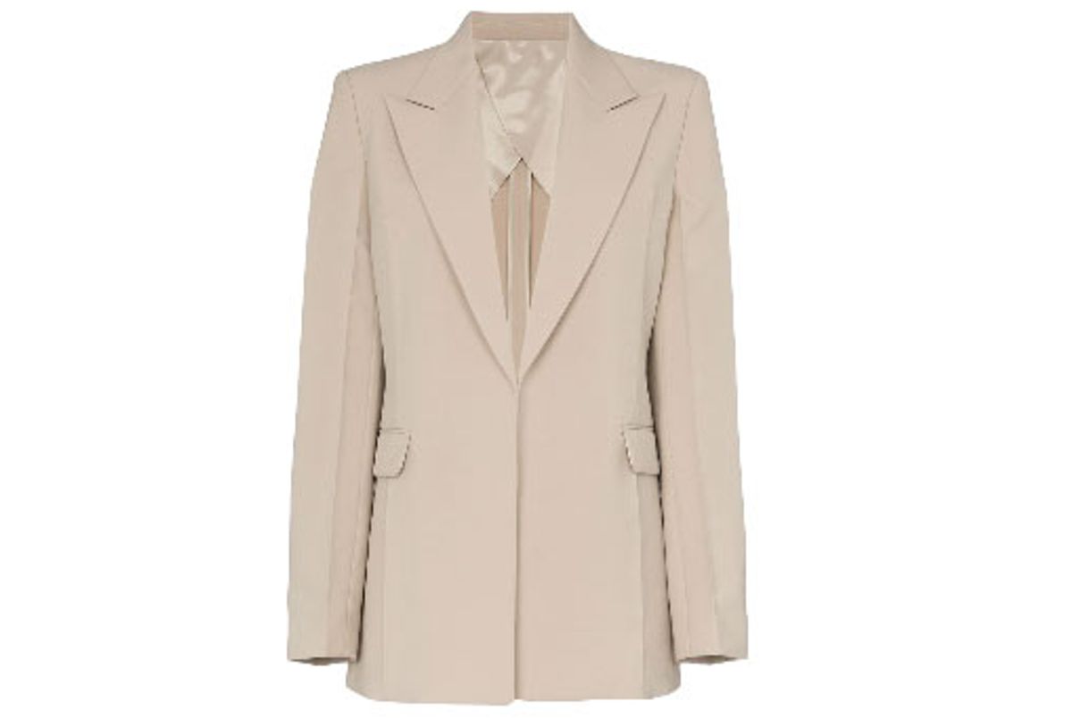 helmut lang peak lapel single breasted blazer