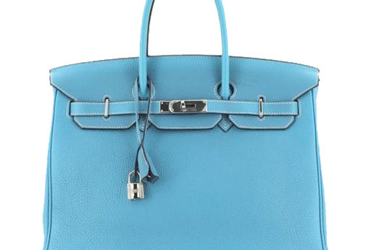 hermes birkin handbag bleu jean togo with palladium 35