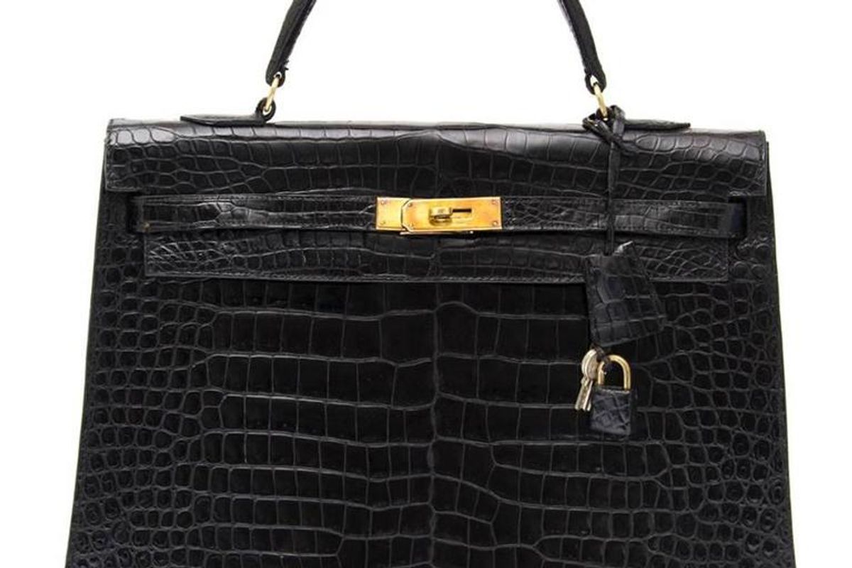 hermes kelly 35 black crocodile