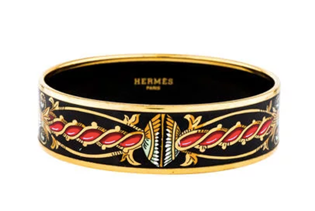 hermes wild enamel bangle