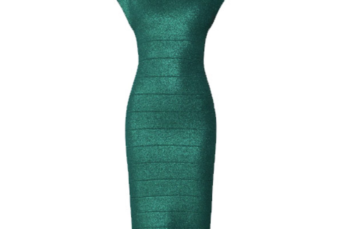 herve leger disco knit minimal dress