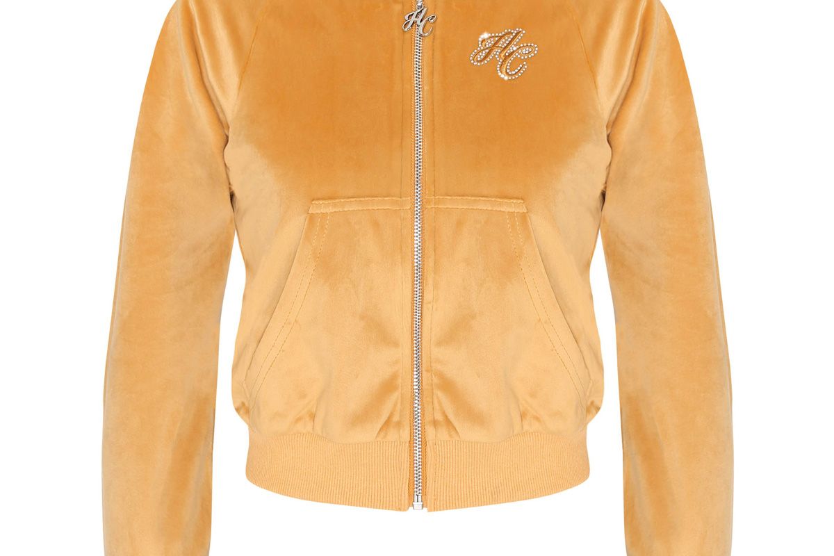 hidden cult caramel velvet zip hoodie