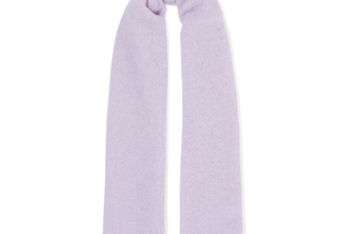 holzweiler pimula fringed textured knit scarf