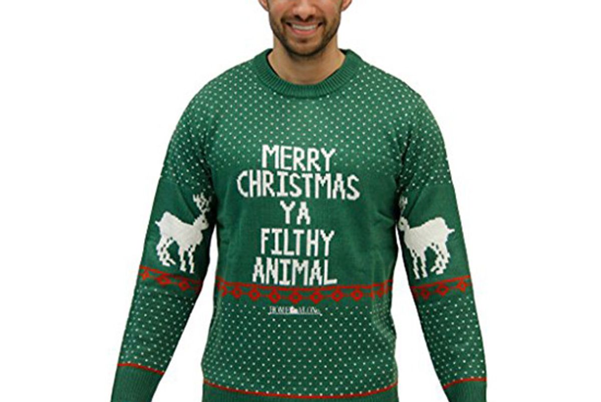Ugly Christmas Sweater Home Alone Merry Christmas Ya Filthy Animal