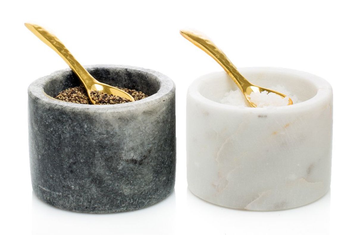 hudson grace marble column salt and pepper set