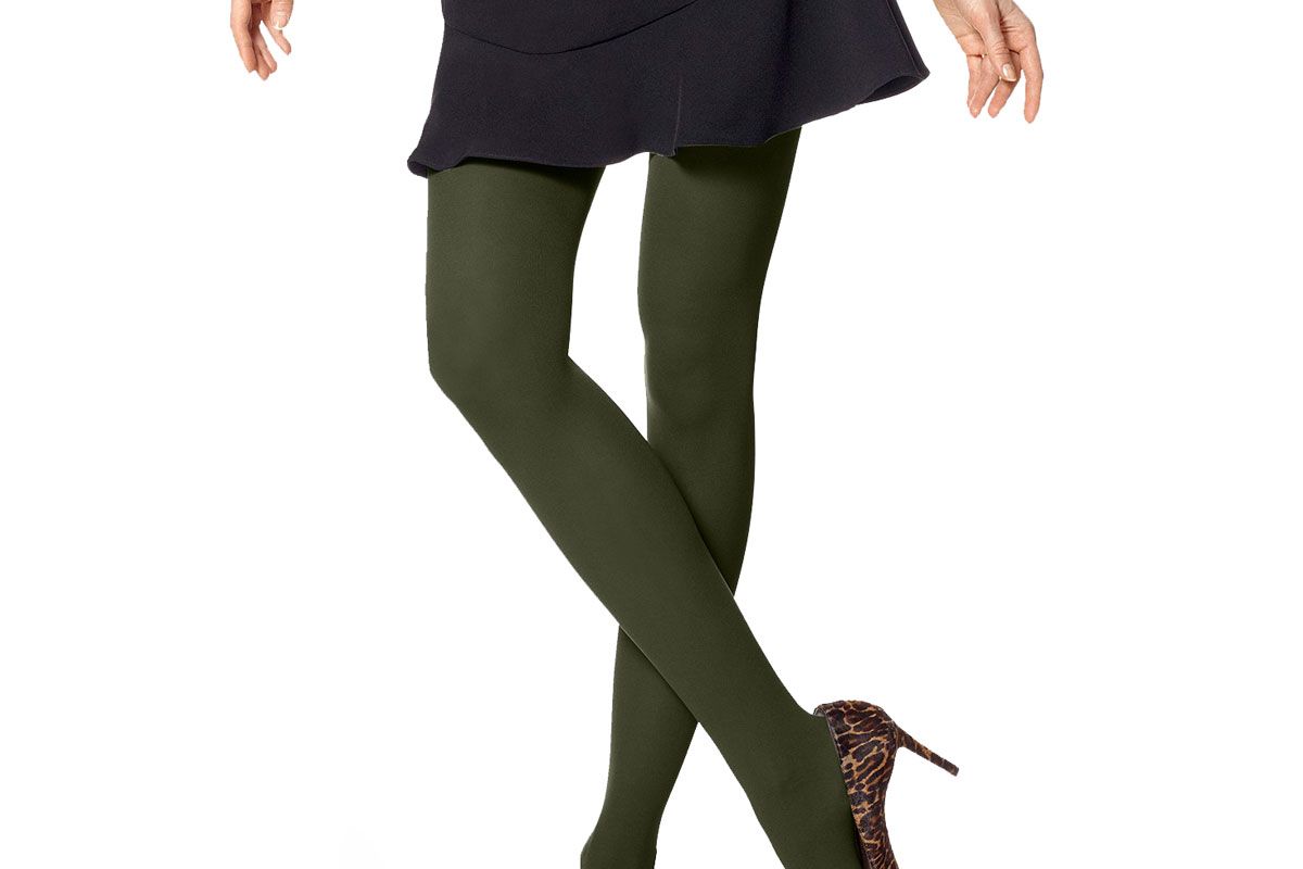 hue opaque tights shadow olive