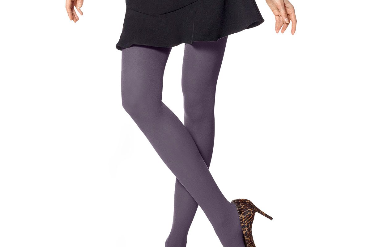 hue opaque tights smoky purple