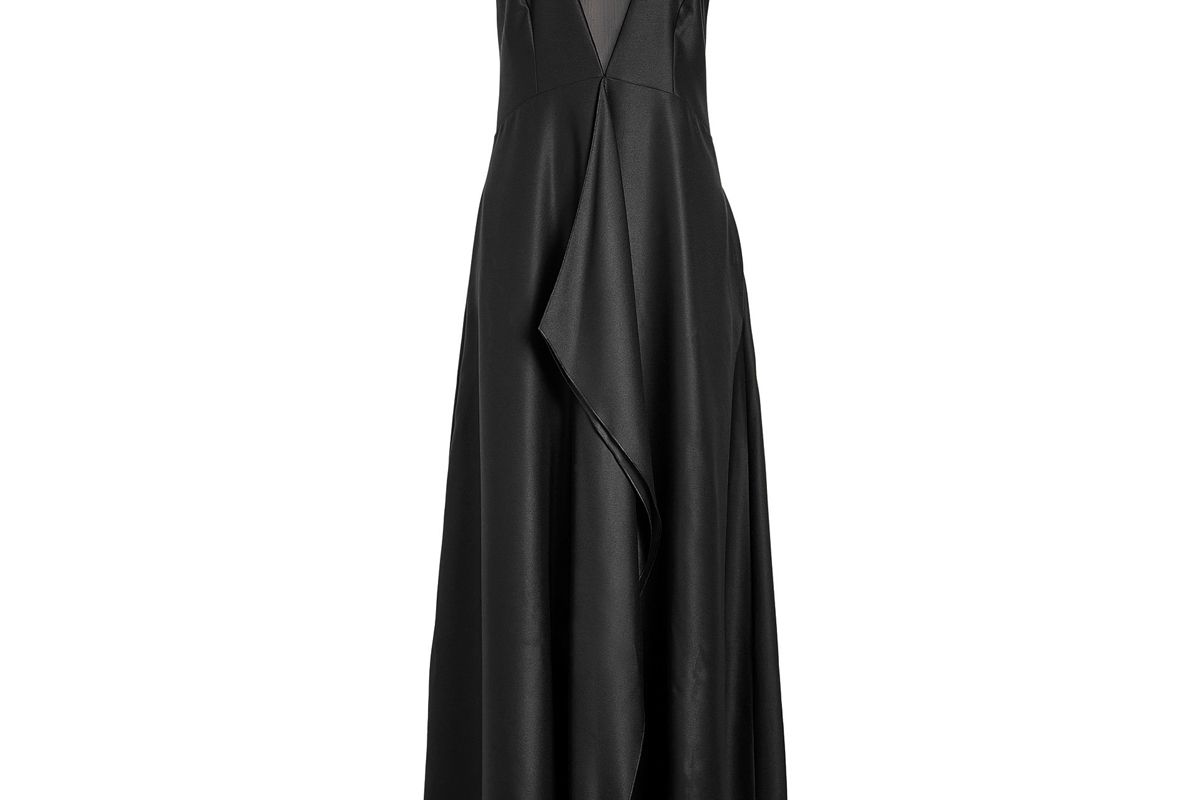 hugo kellies satin evening gown