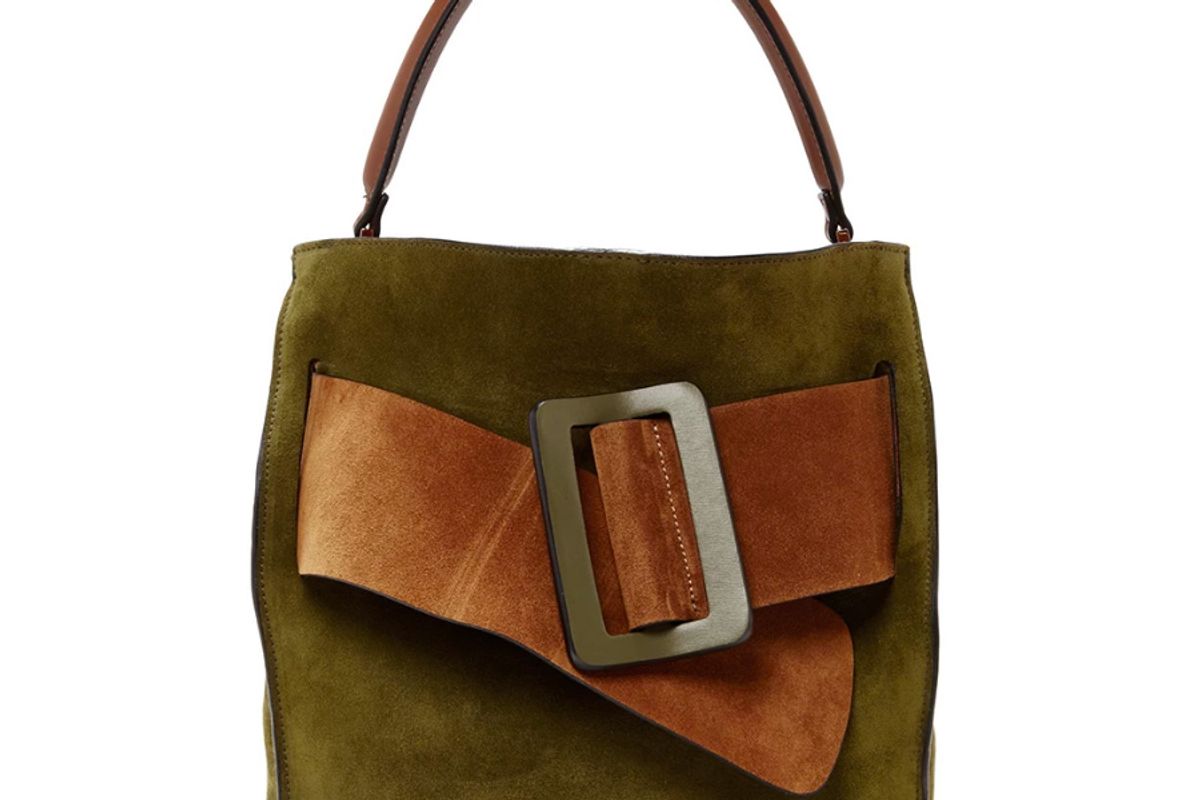 Colorblock Suede Devon Bag