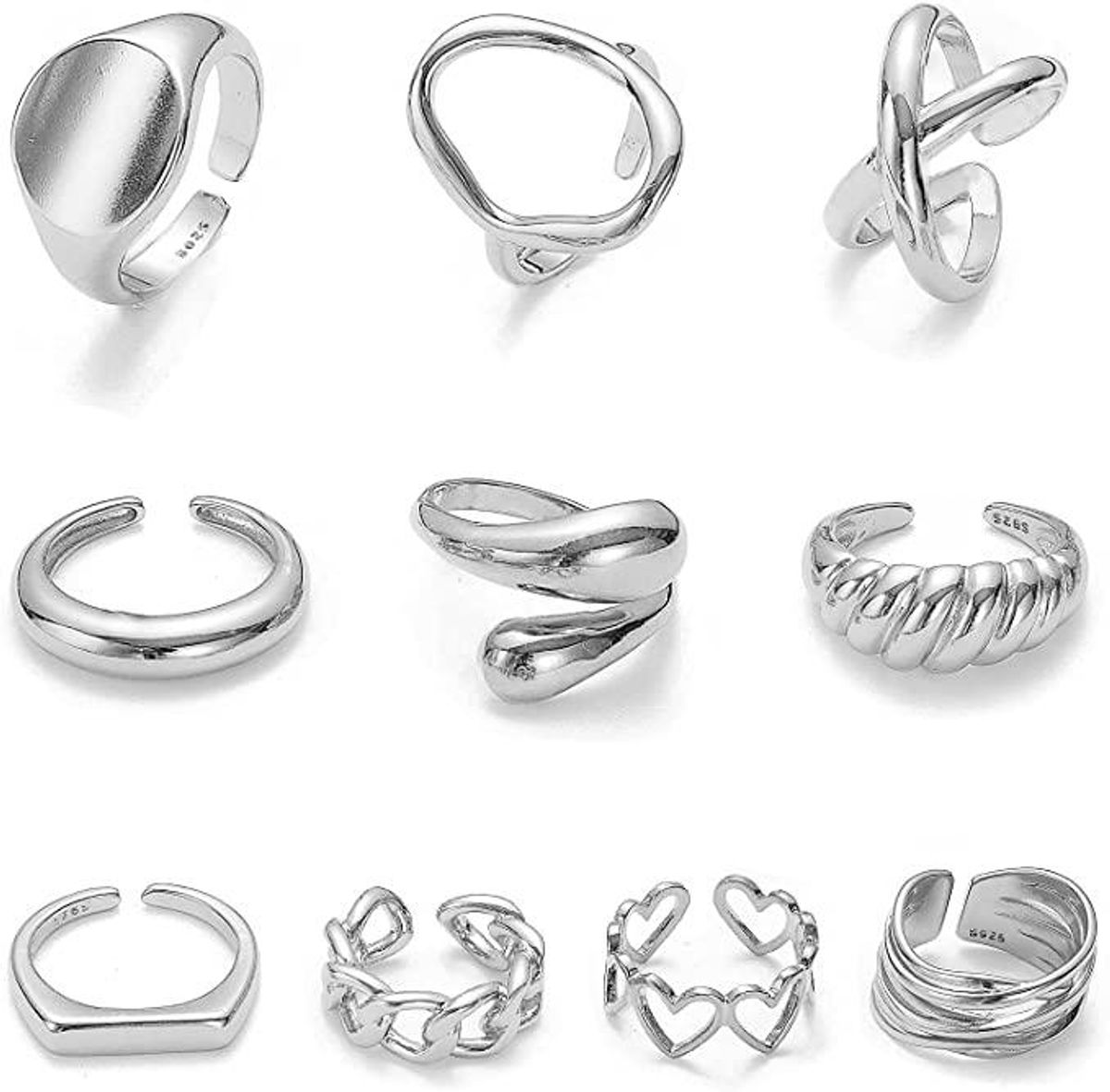 Chunky Dome Set Rings