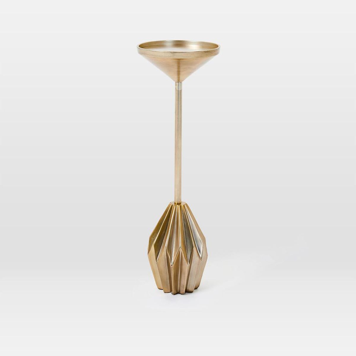 Faceted Brass Drinks Table