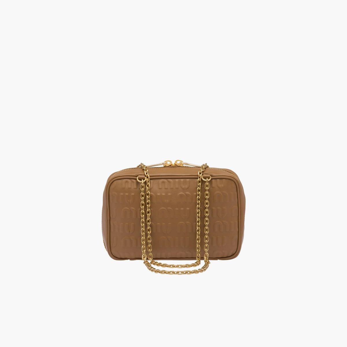 Logo-embossed Leather Top-handle Bag