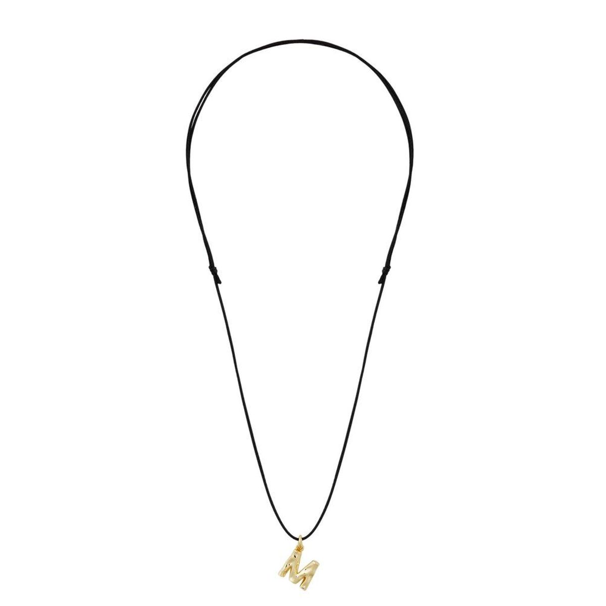 Monogram Necklace on Silk Cord