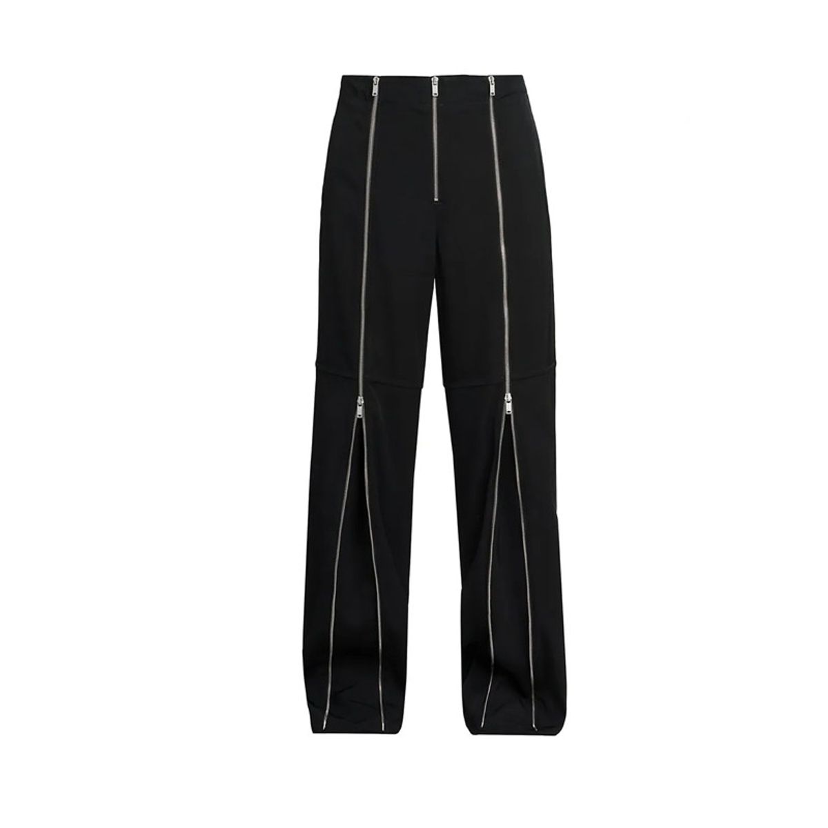 Zip Wide-Leg Trousers