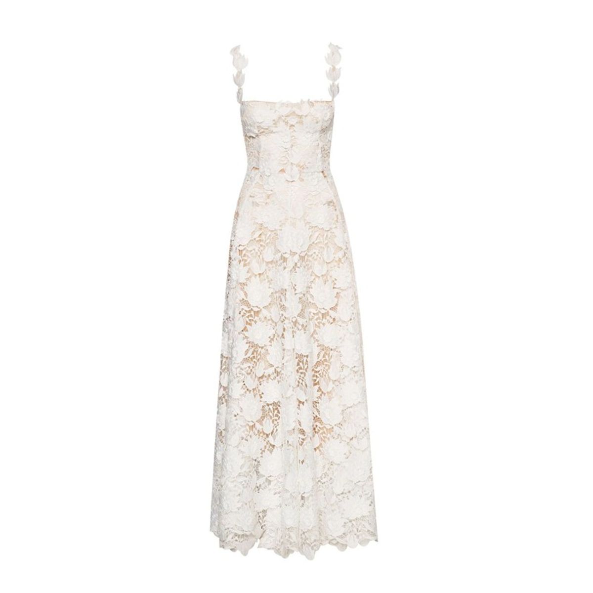Water Lily Guipure Lace Maxi Dress