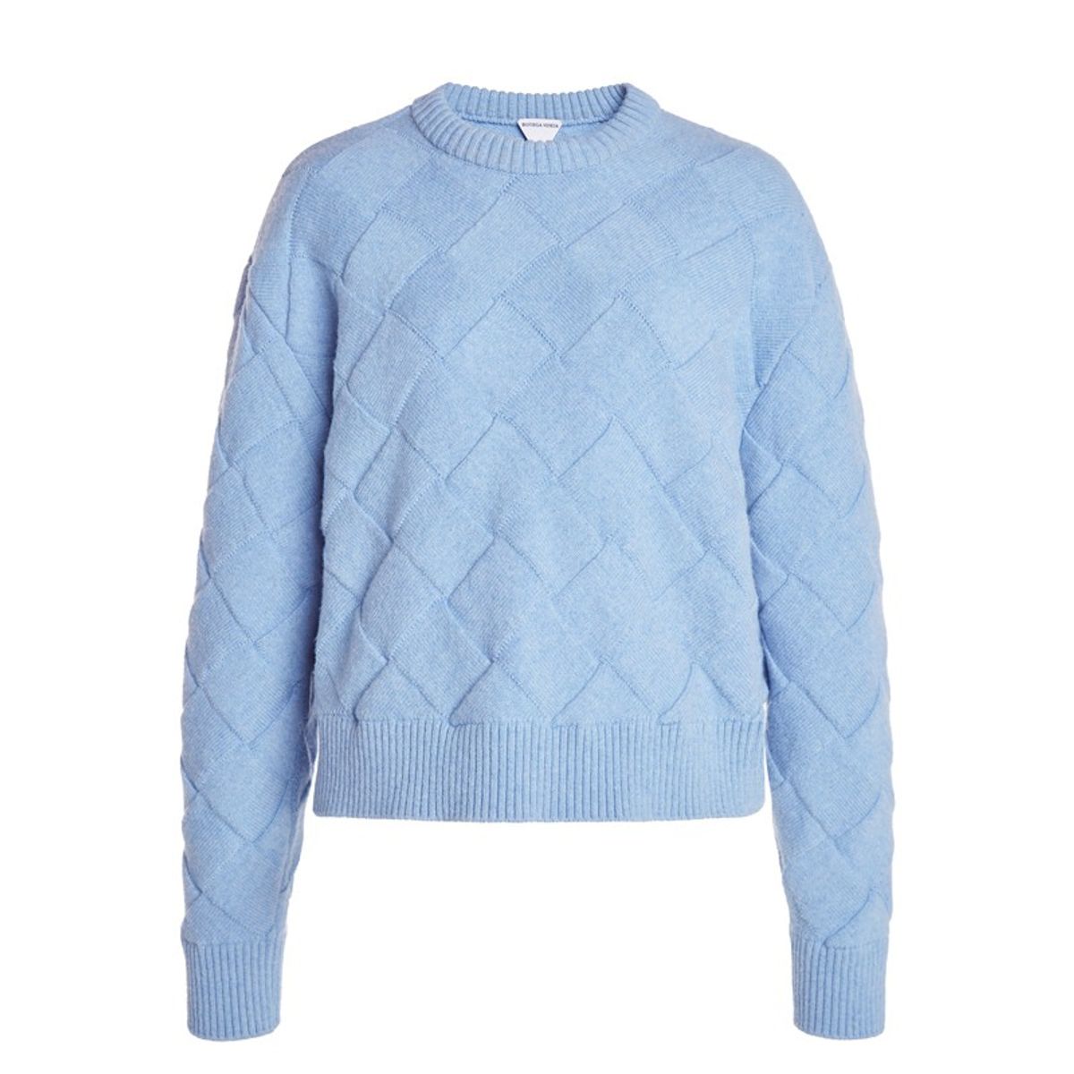 Checked Knit Wool Sweater