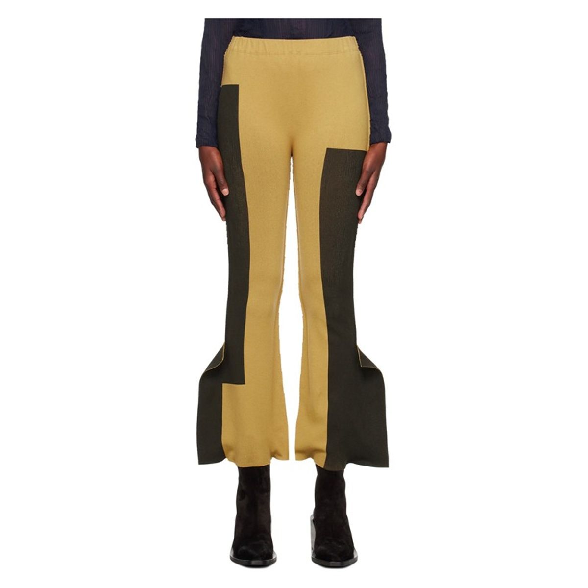 Gray & Beige Rectilinear Lounge Pants