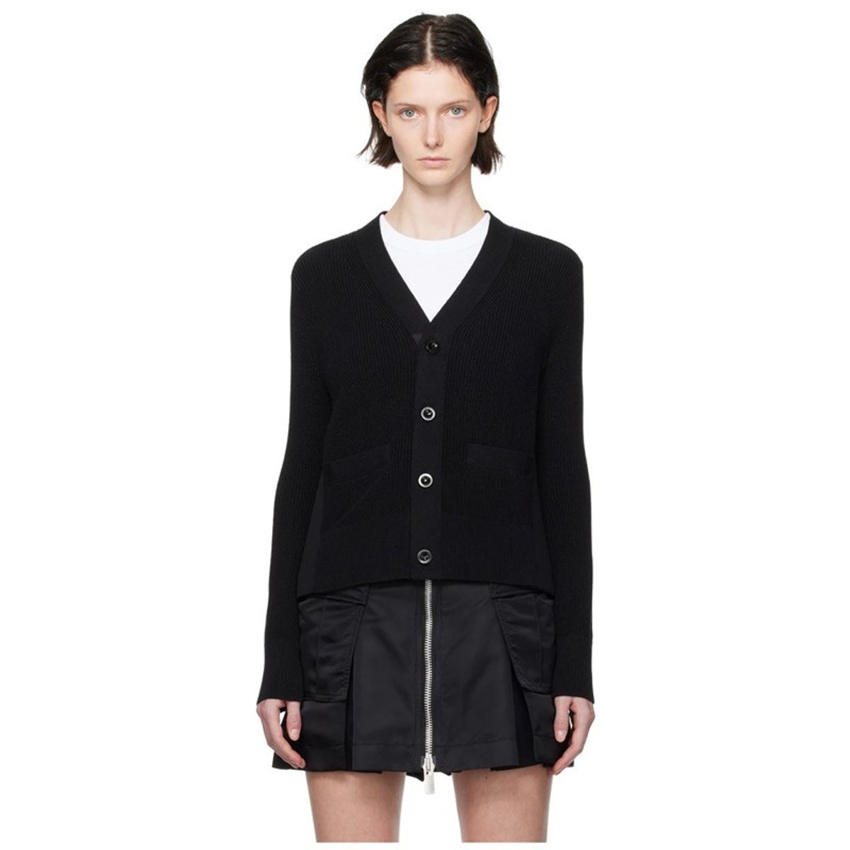 Black Suiting Cardigan