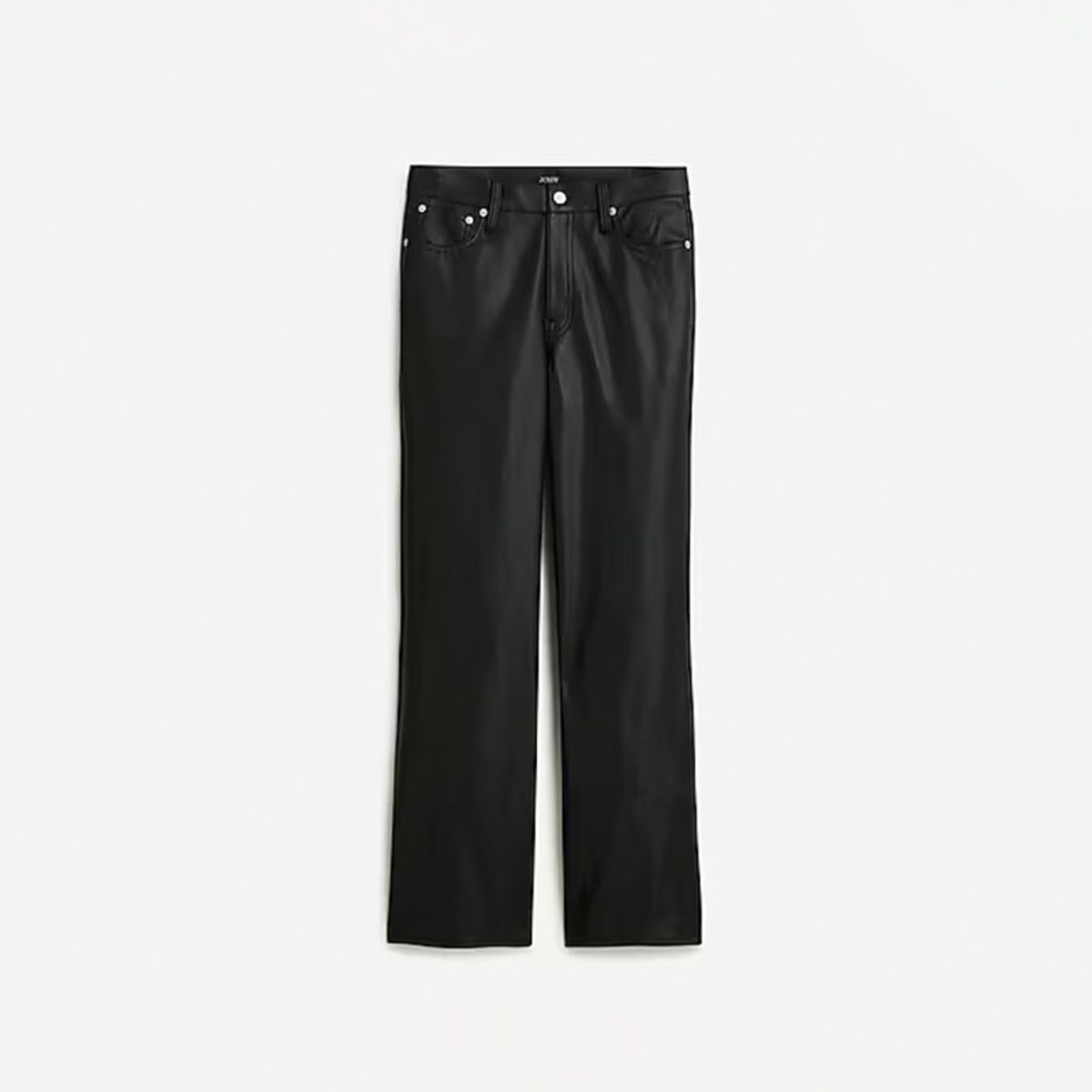 Leather Slim Wide-leg Pant