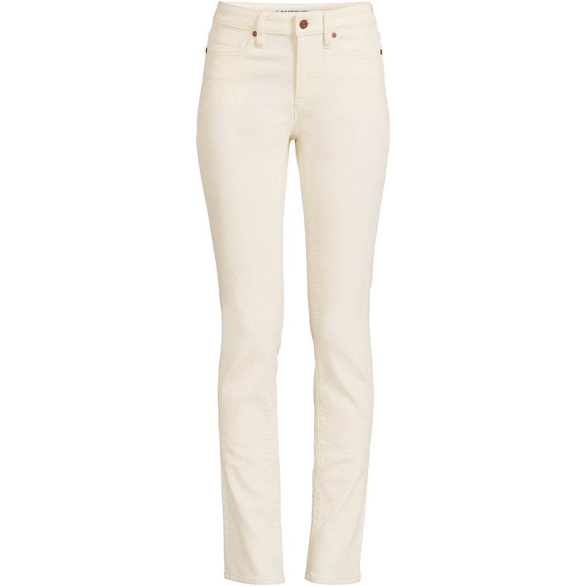 Recycled Denim Mid Rise Straight Leg Jeans