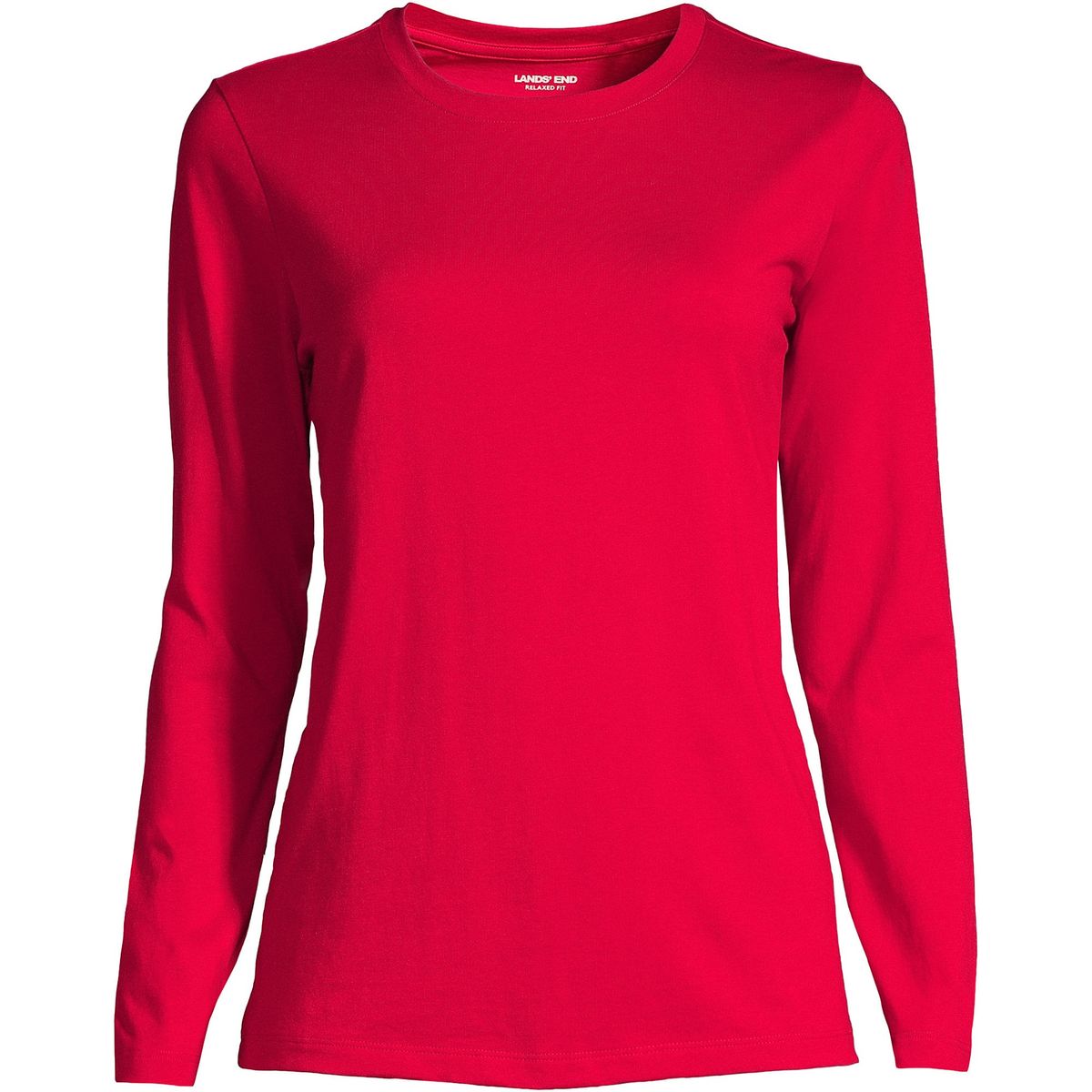 Women's Relaxed Supima Cotton Long Sleeve Crewneck T-Shirt