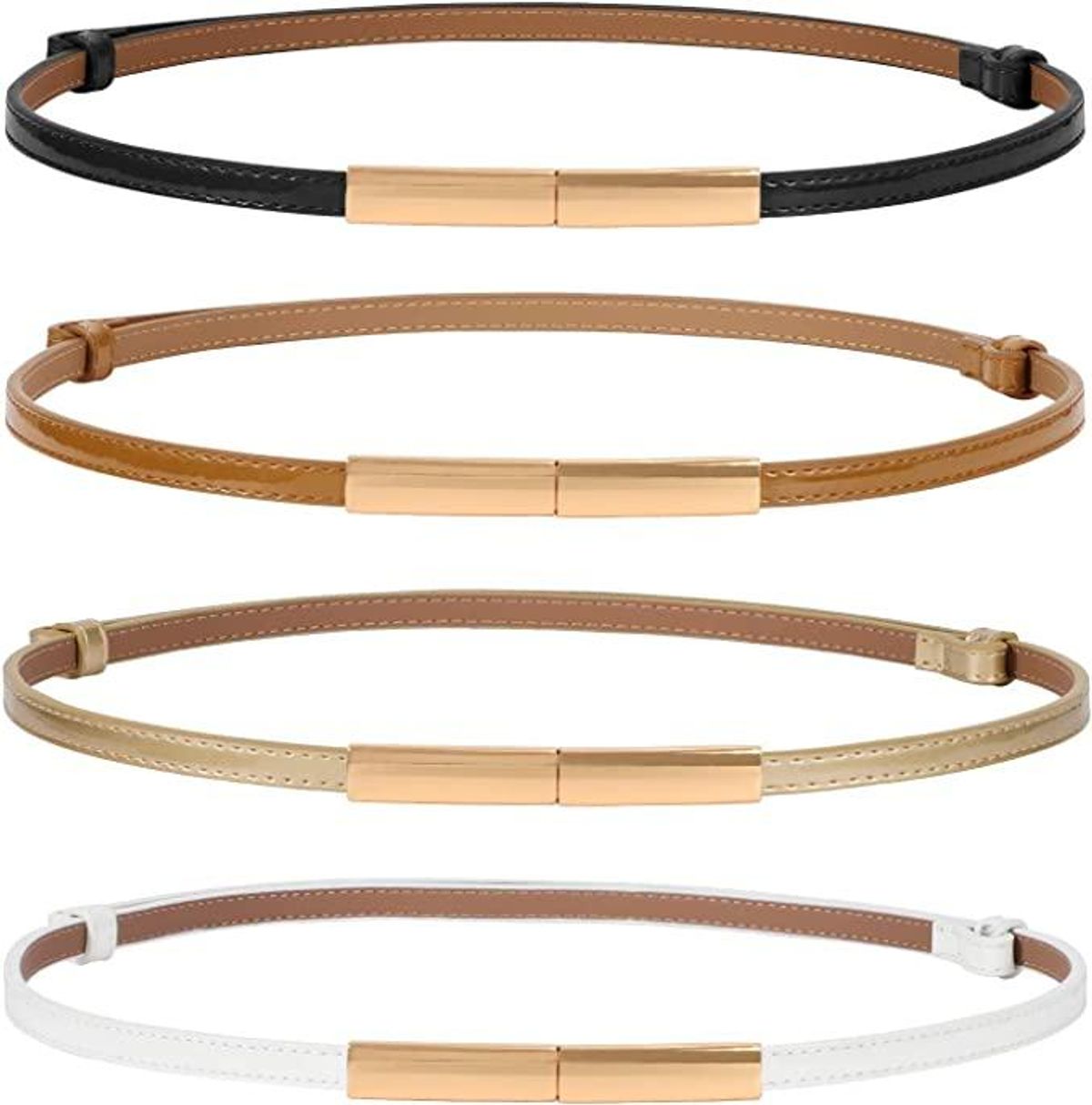 Skinny Leather Adjustable Belt
