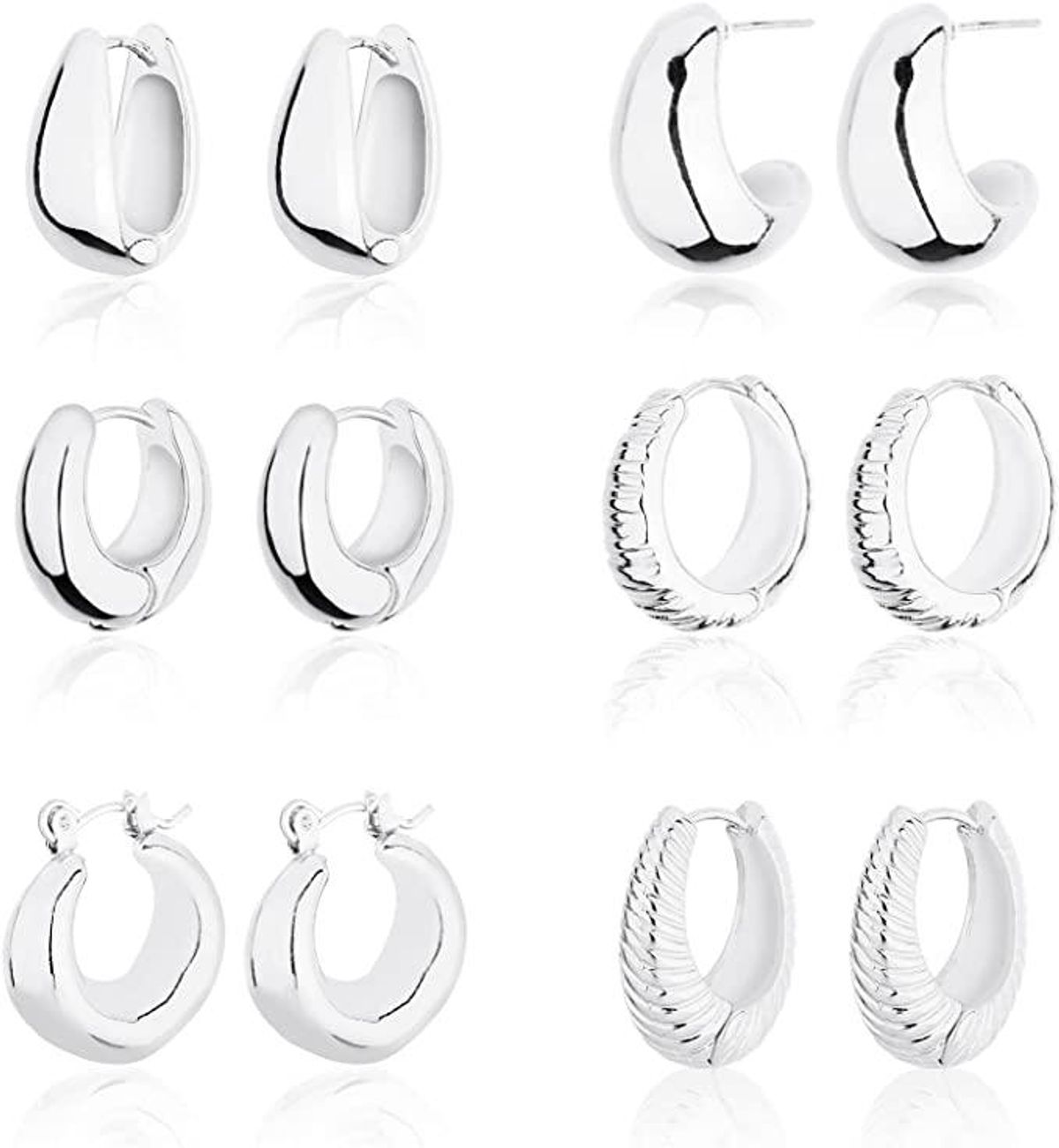 Chunky Hoop Earring Set