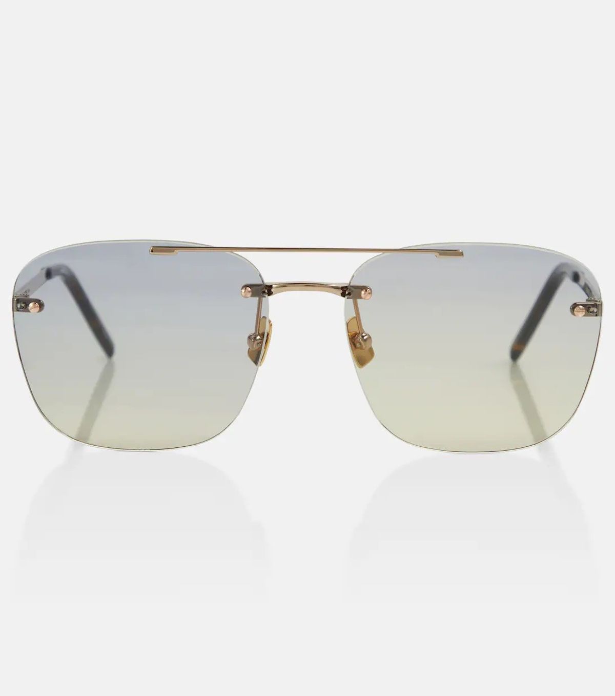 Rimless Aviator Sunglasses