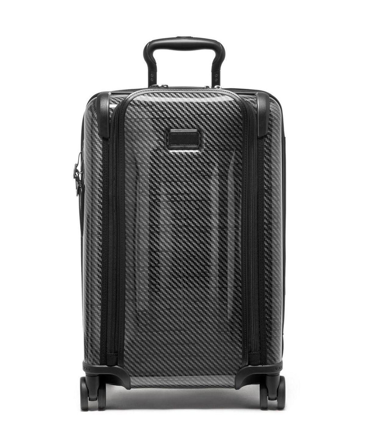 TEGRA-LITE®International Front Pocket Expandable 4 Wheeled Carry-On Black Graphite