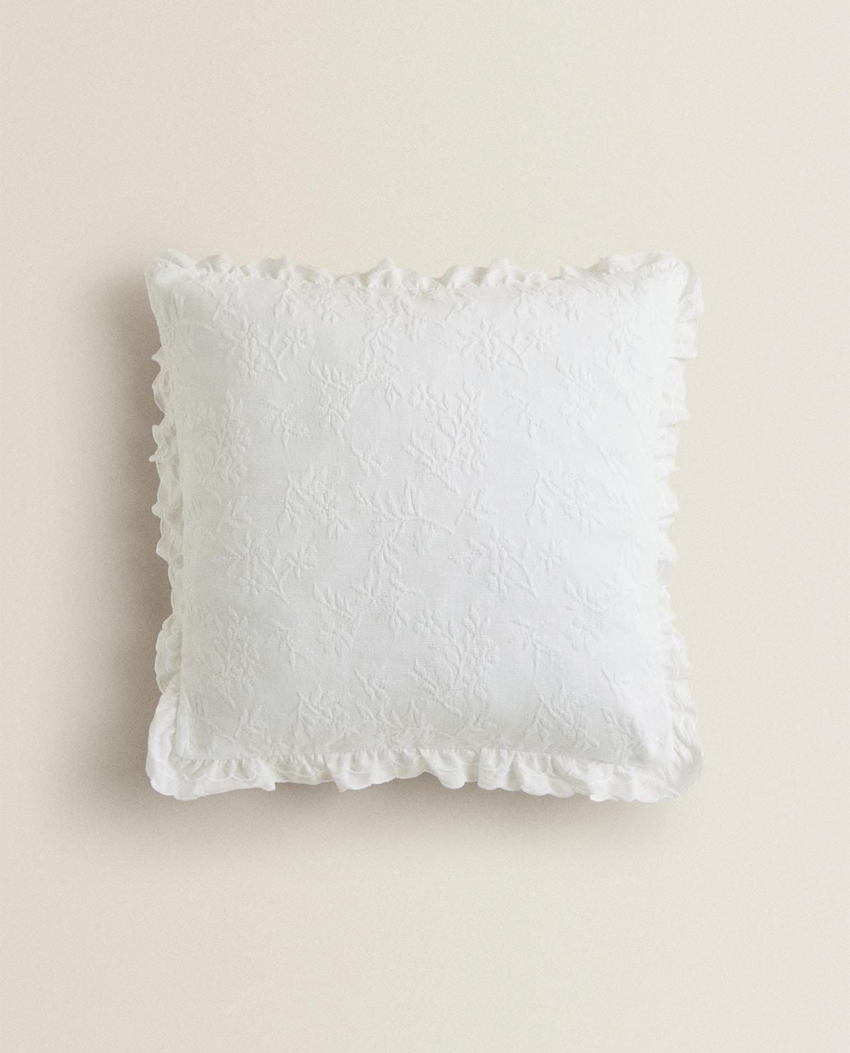 Floral Jacquard Throw Pillow