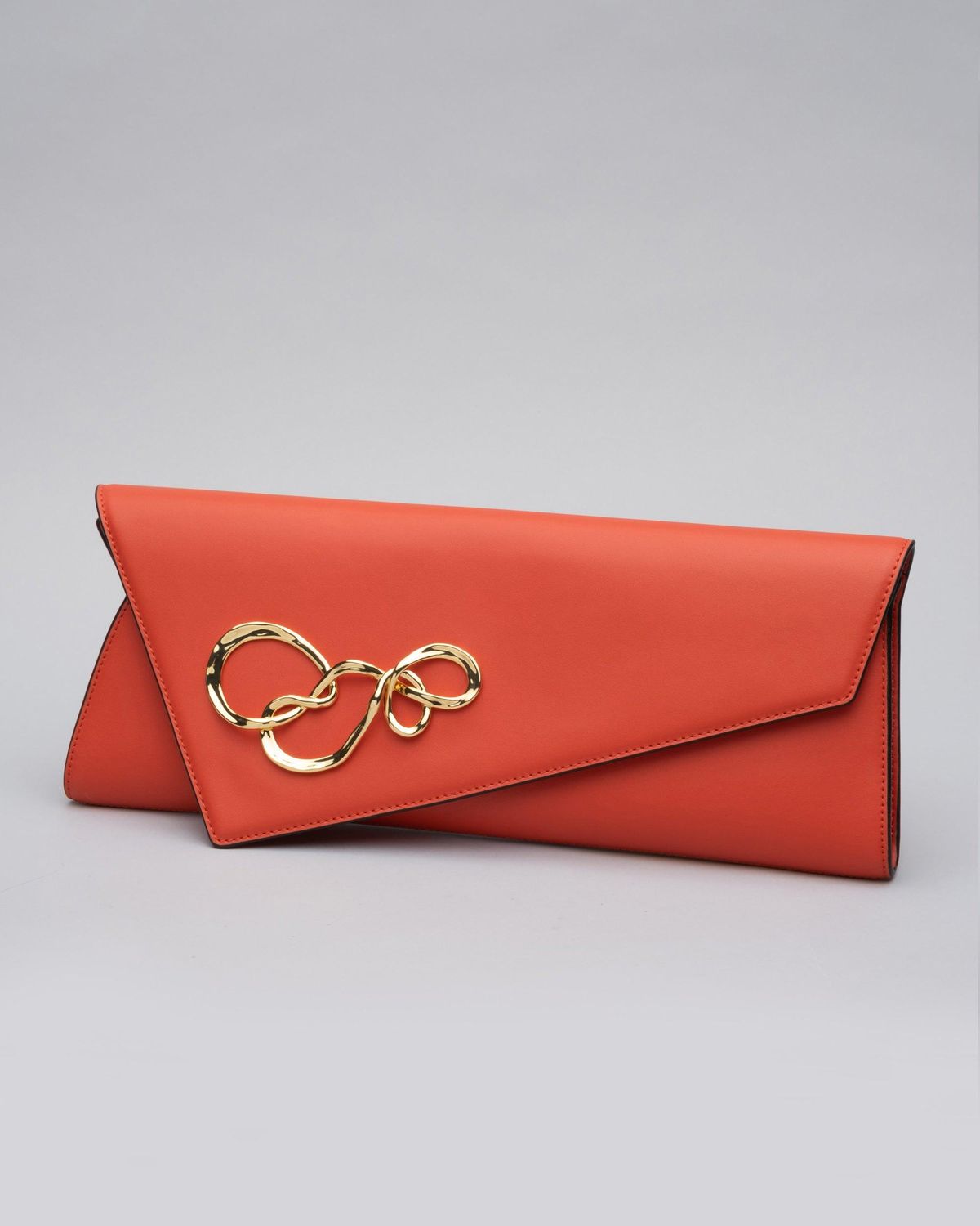 Twisted Gold Angular Clutch Purse Coveteur Inside Closets, Fashion