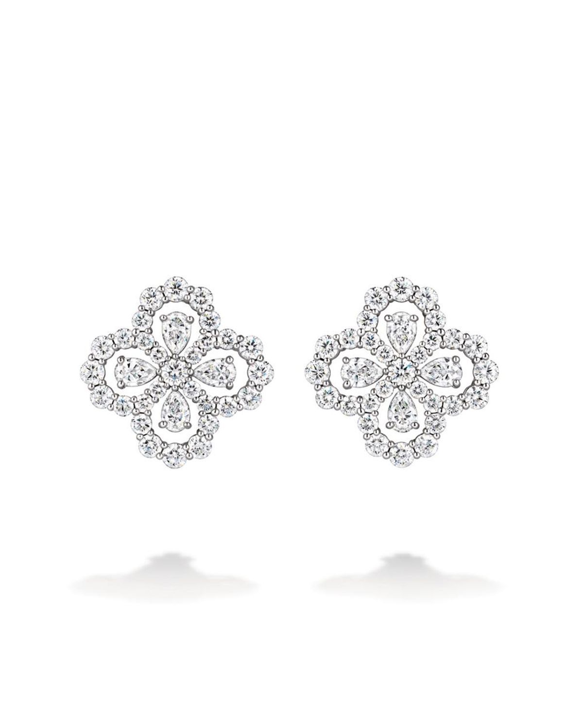 Diamond Loop Full Motif Diamond Earrings