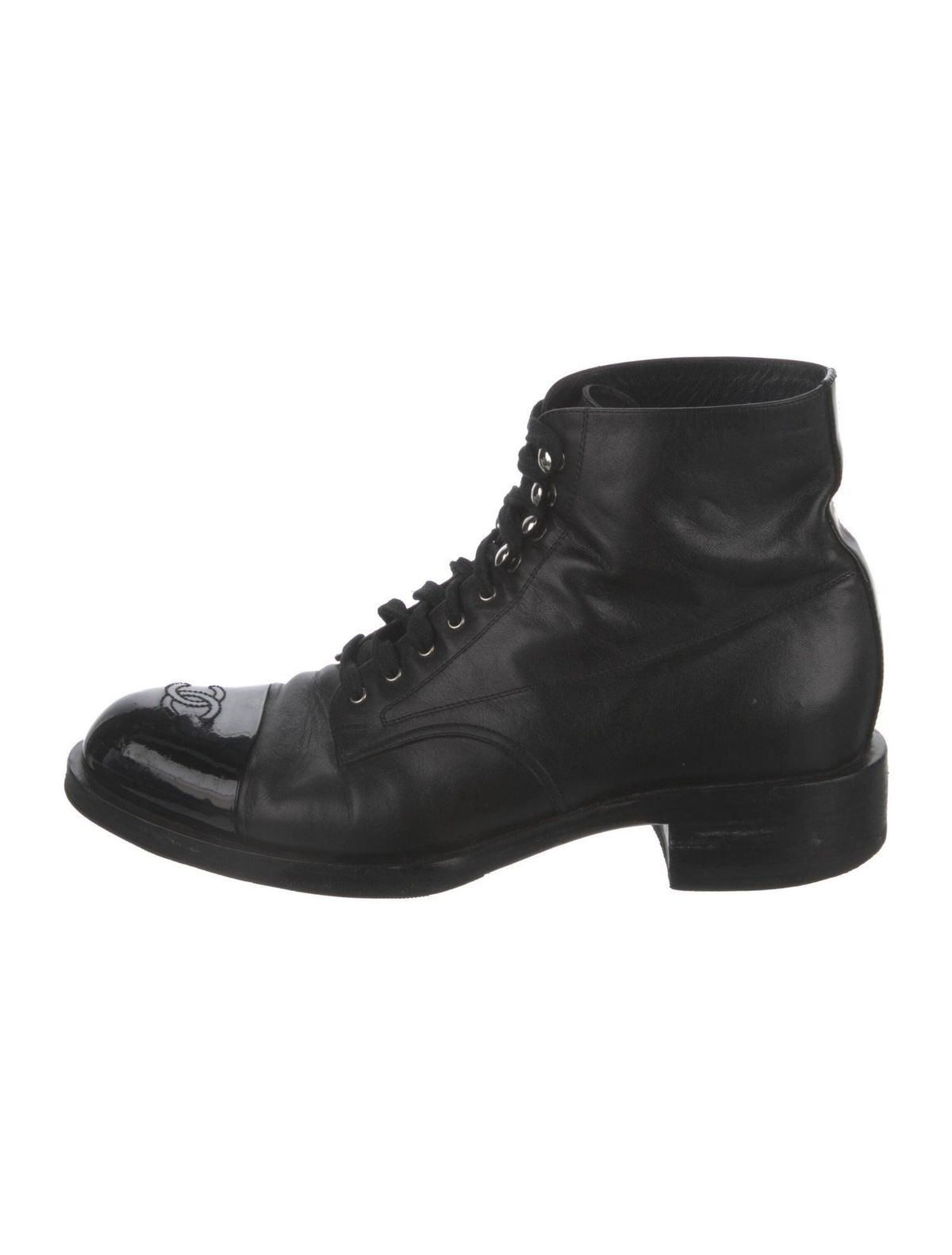 2017 Interlocking CC Logo Combat Boots