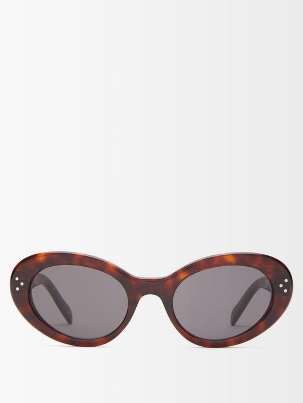 Oval Cat-eye Tortoise Shell-acetate Sunglasses