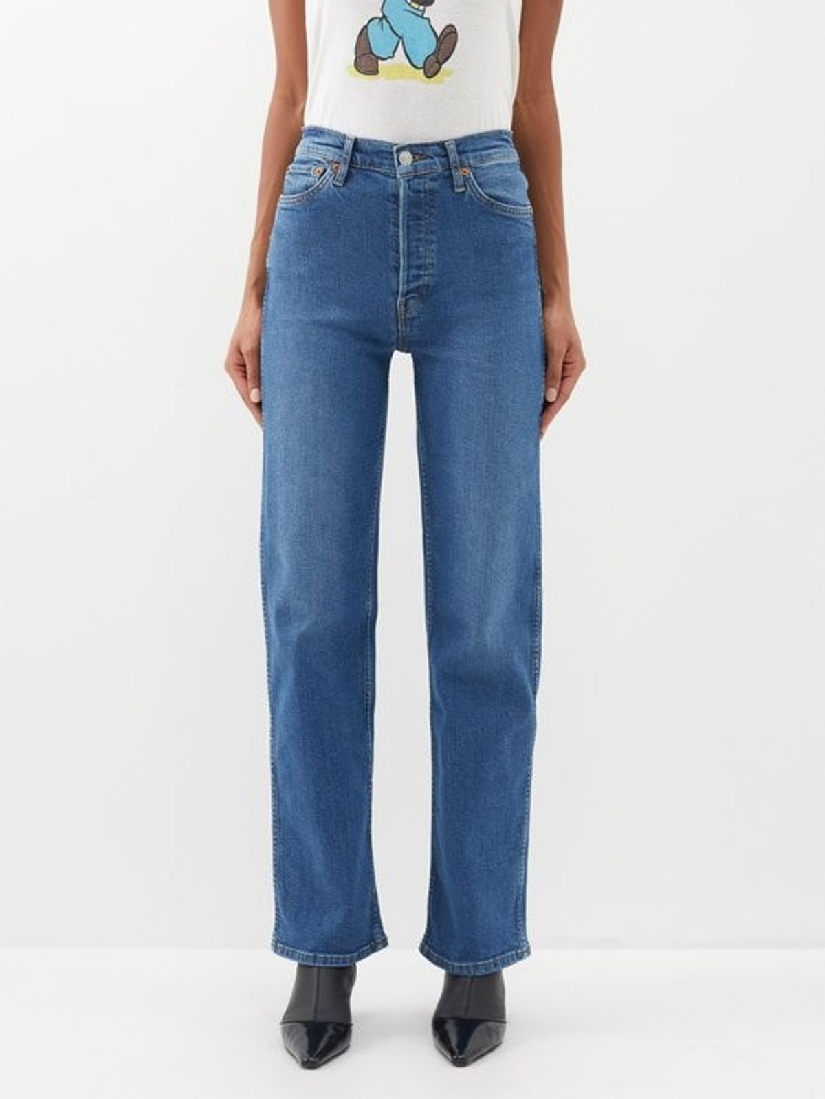 90s High-rise Straight-leg Jeans