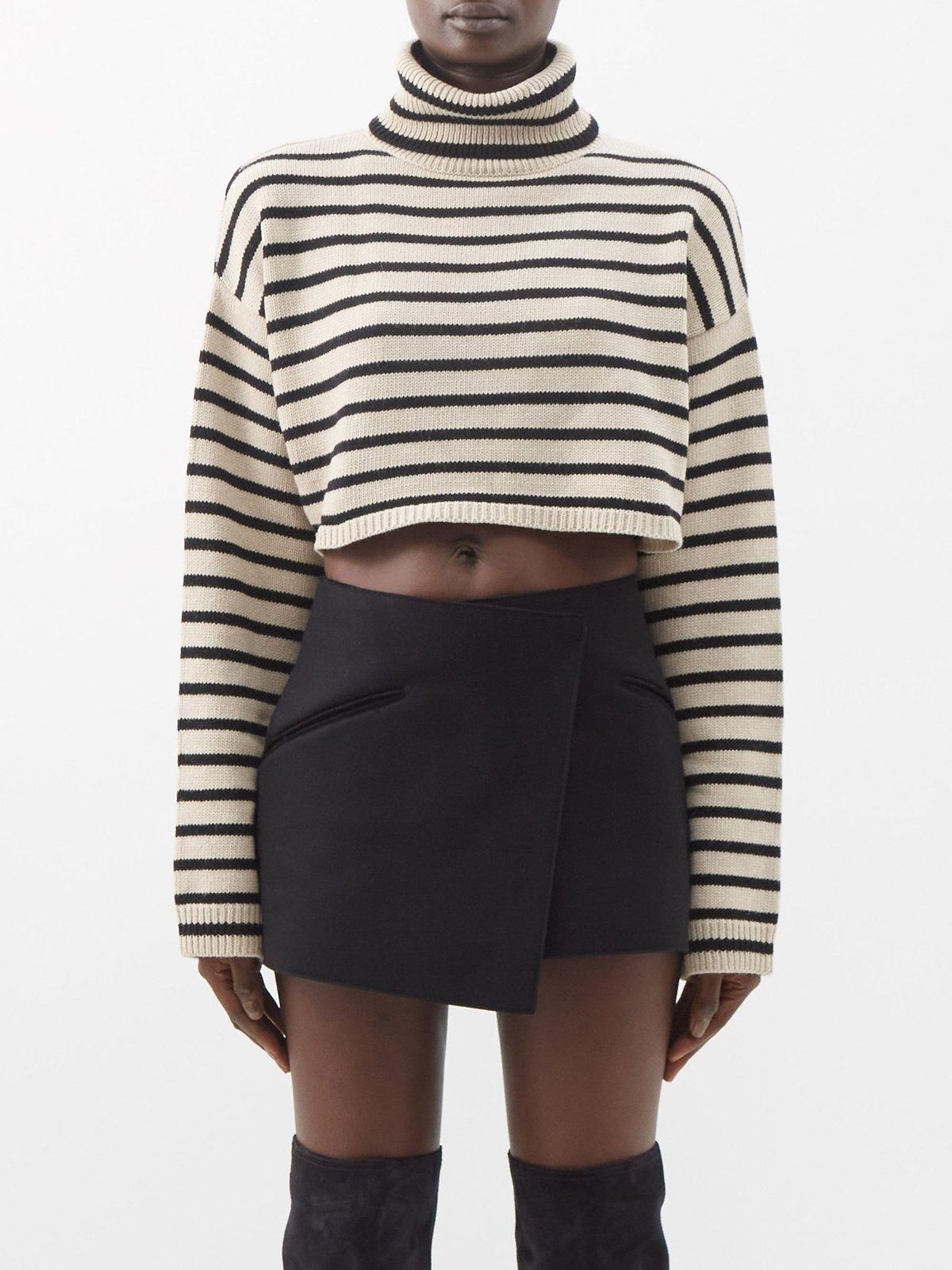 Athina Striped Cotton Wool Blend Sweater