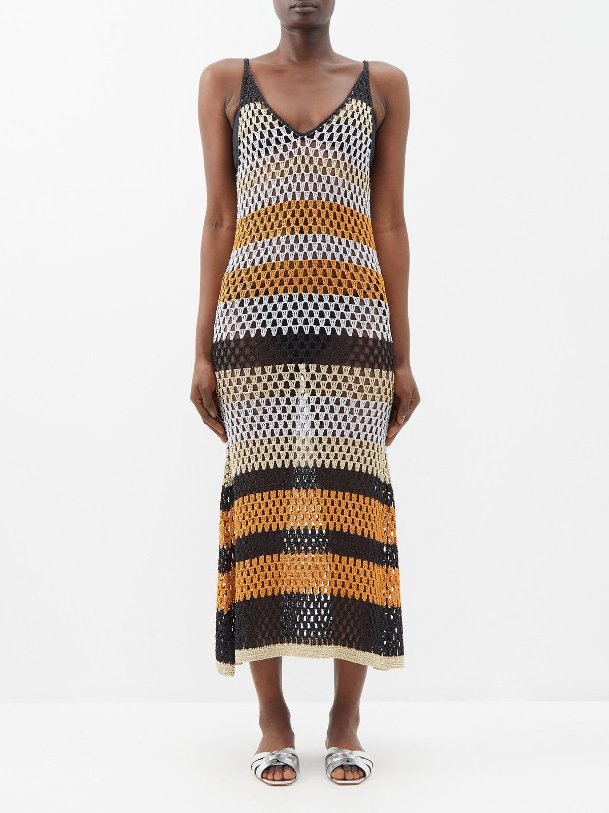 Corin Metallic Knit Midi Dress