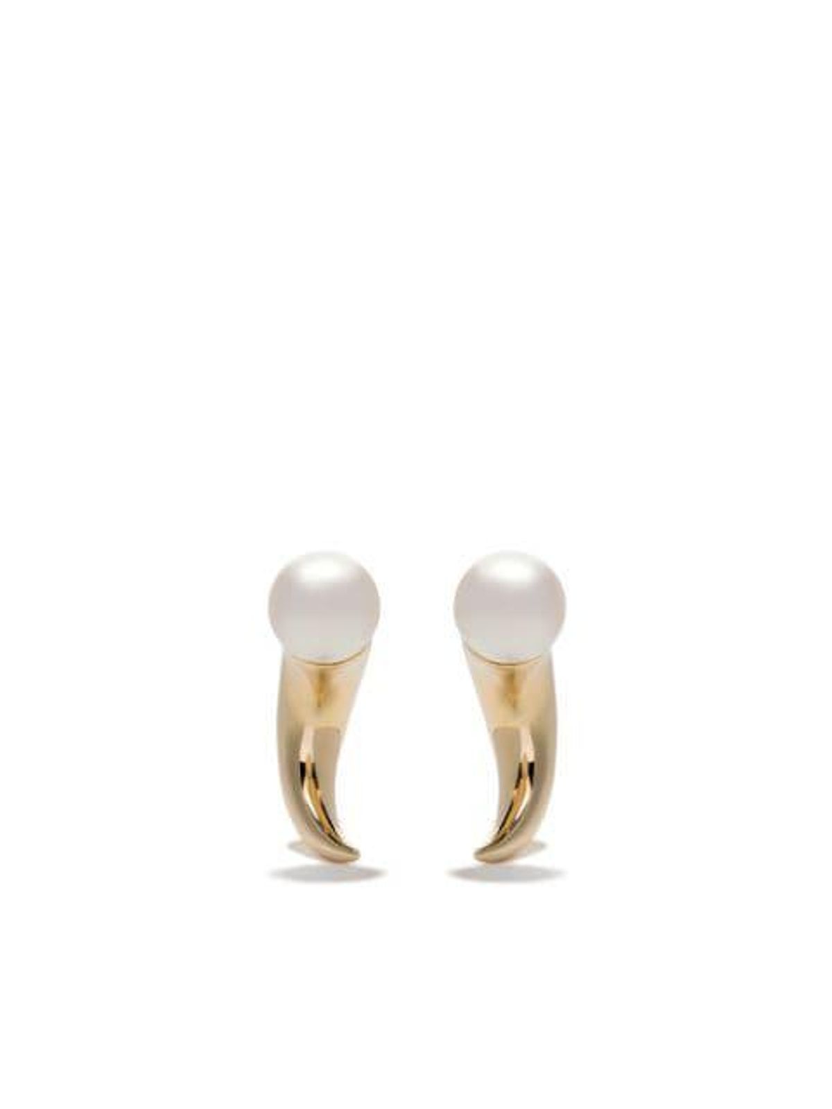 18kt Yellow Gold Refined Rebellion Horn Earrings