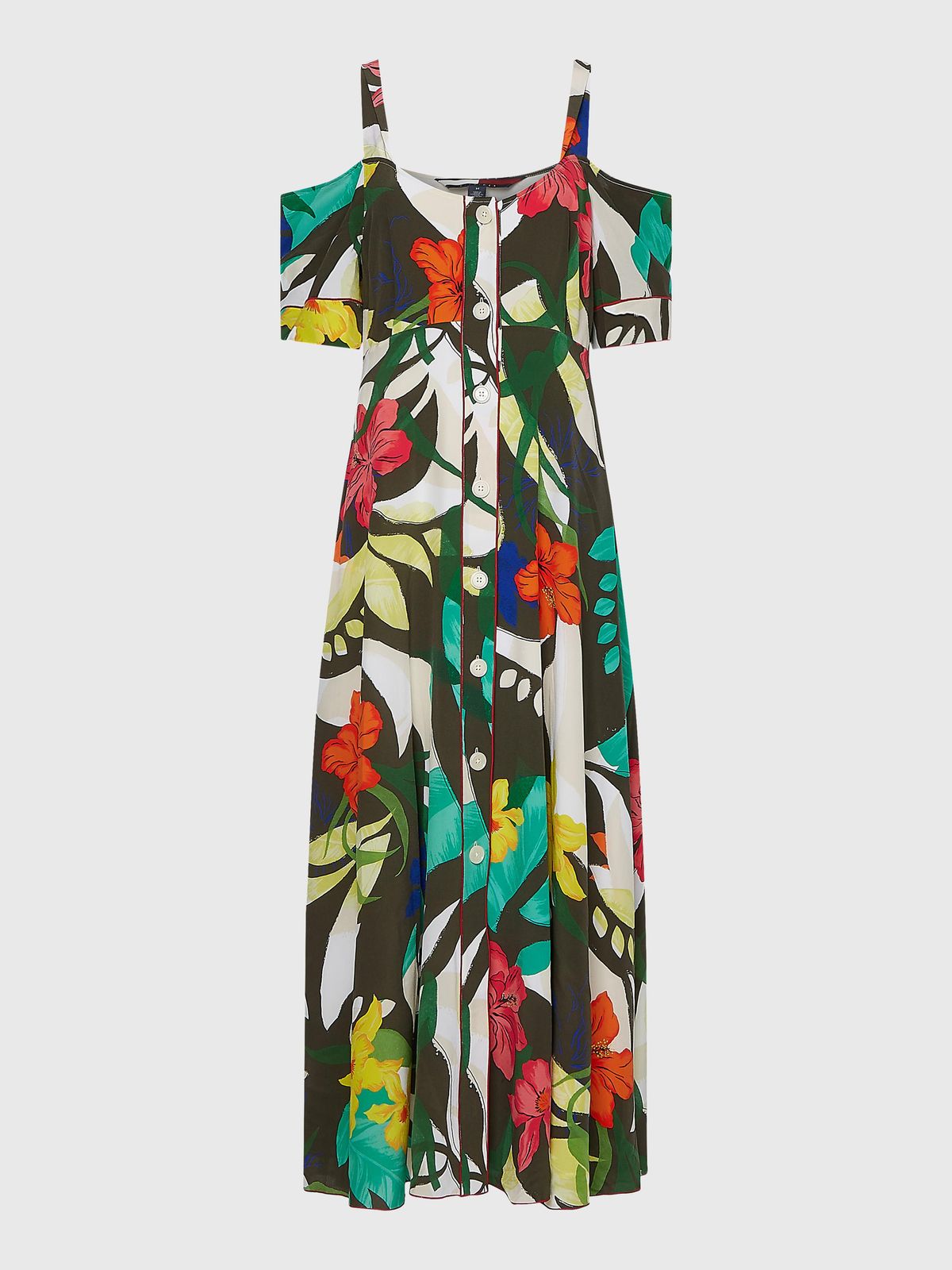 Silk Hawaiian Maxi Dress