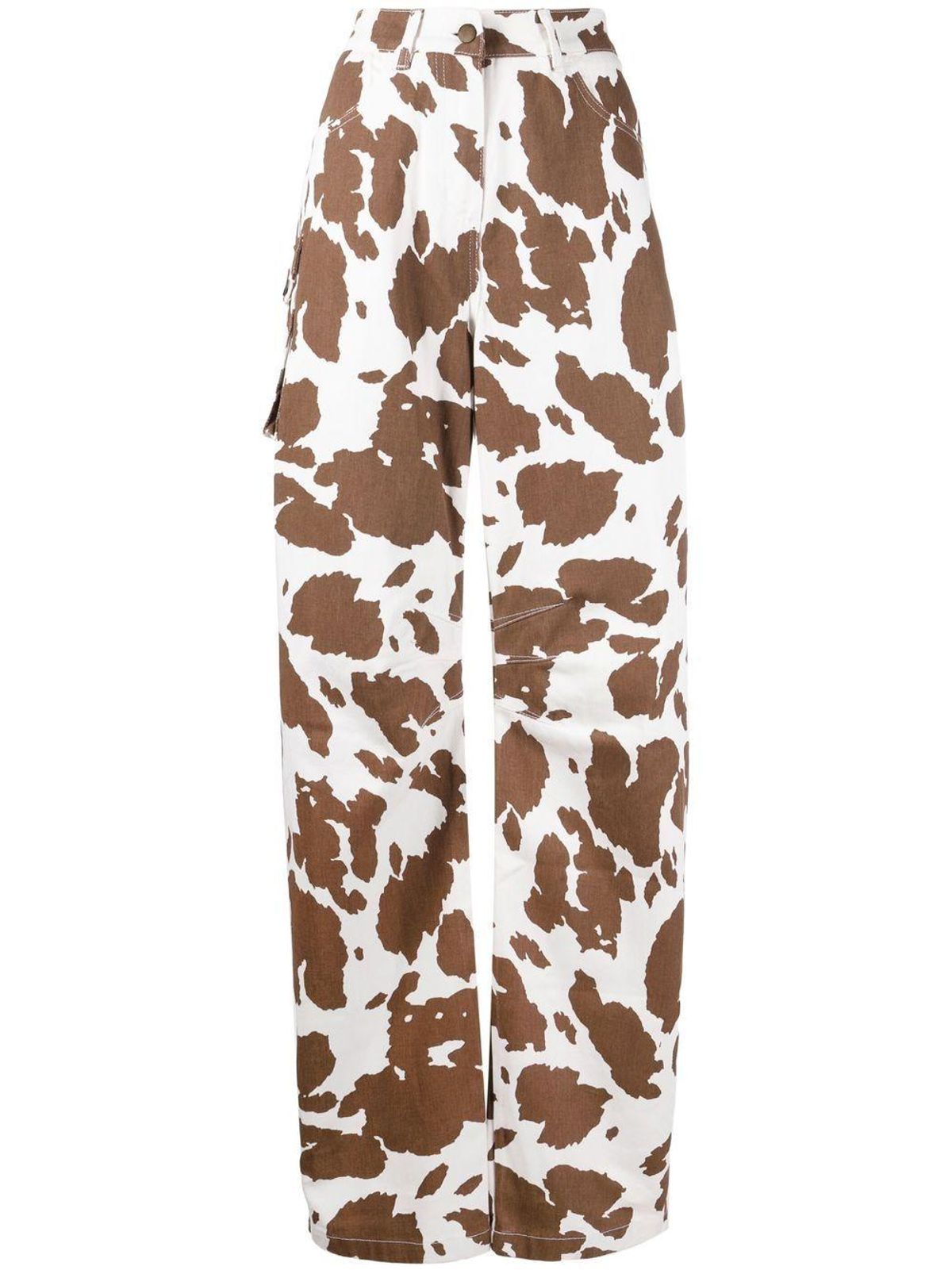 Cow Print High Waist Trousers