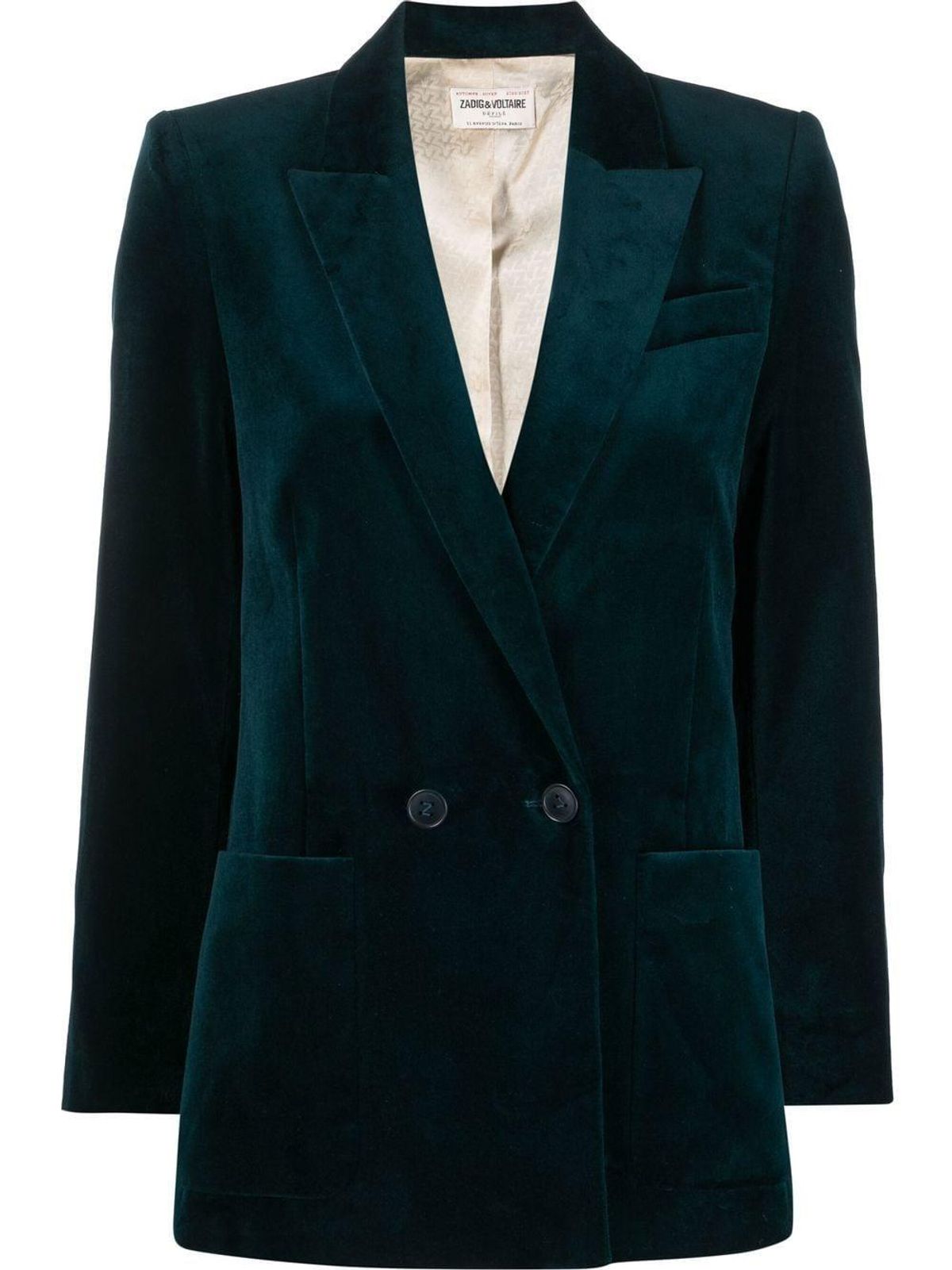 Visko Double-Breasted Velvet Blazer