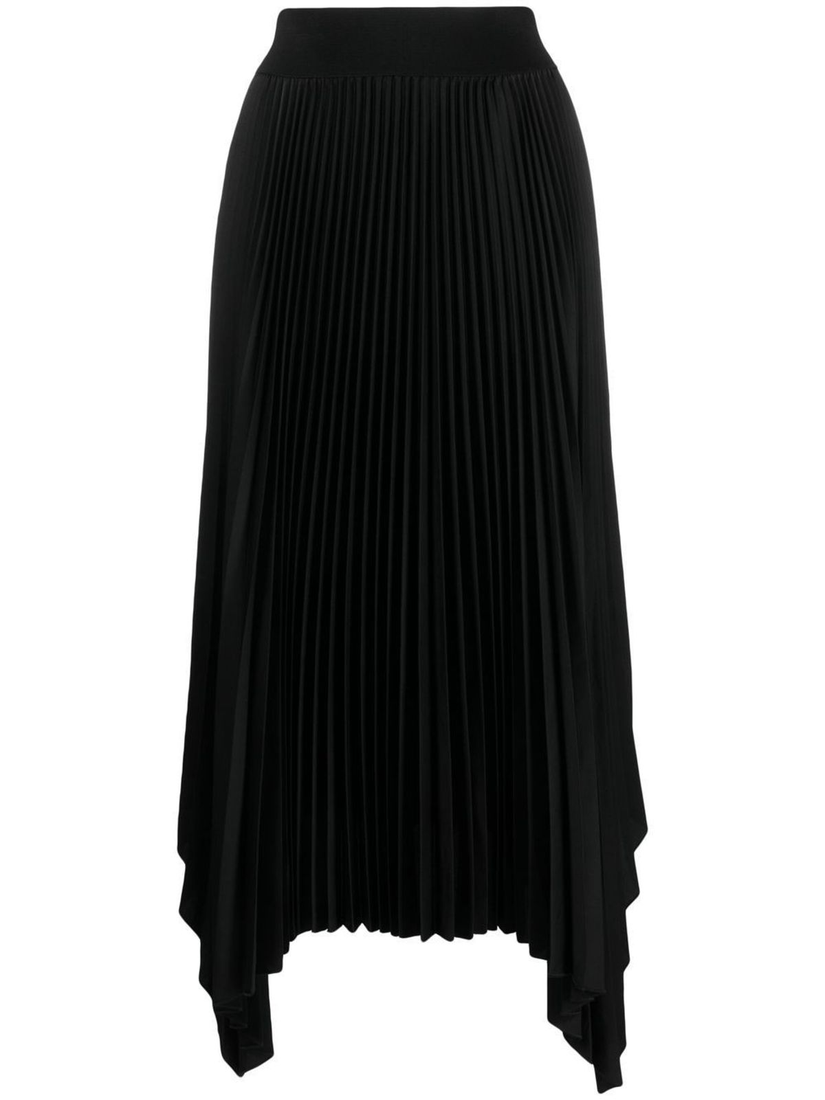 Asymmetric Pleated Skirt