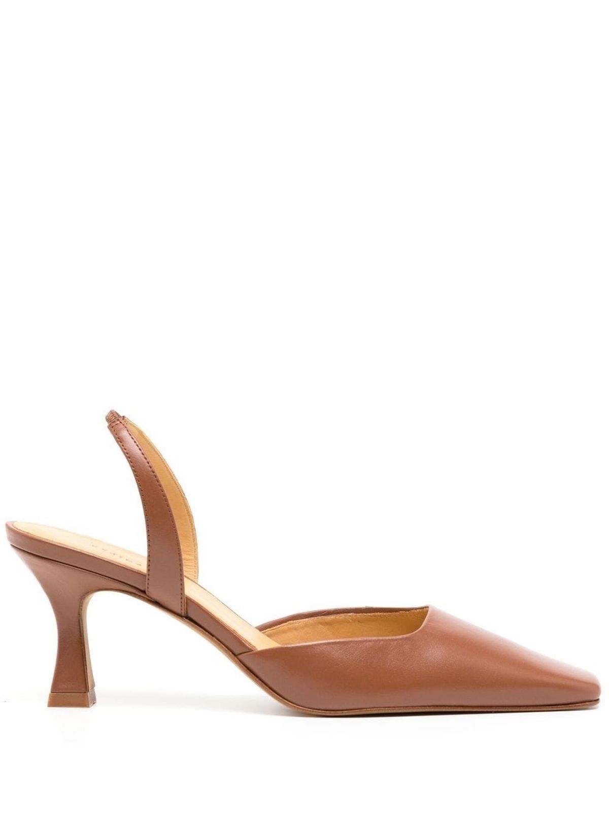 Square Toe 65mm Slingback Pumps