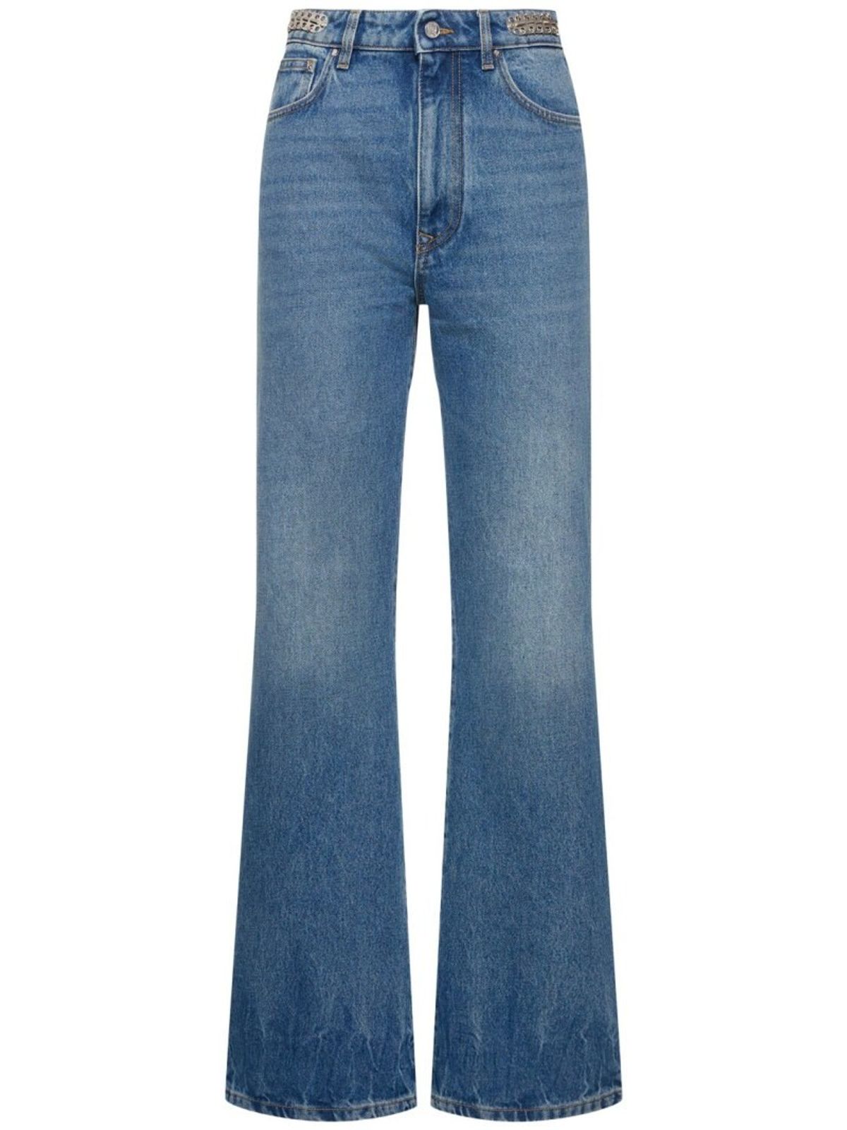 Embellished Denim Flared Jeans
